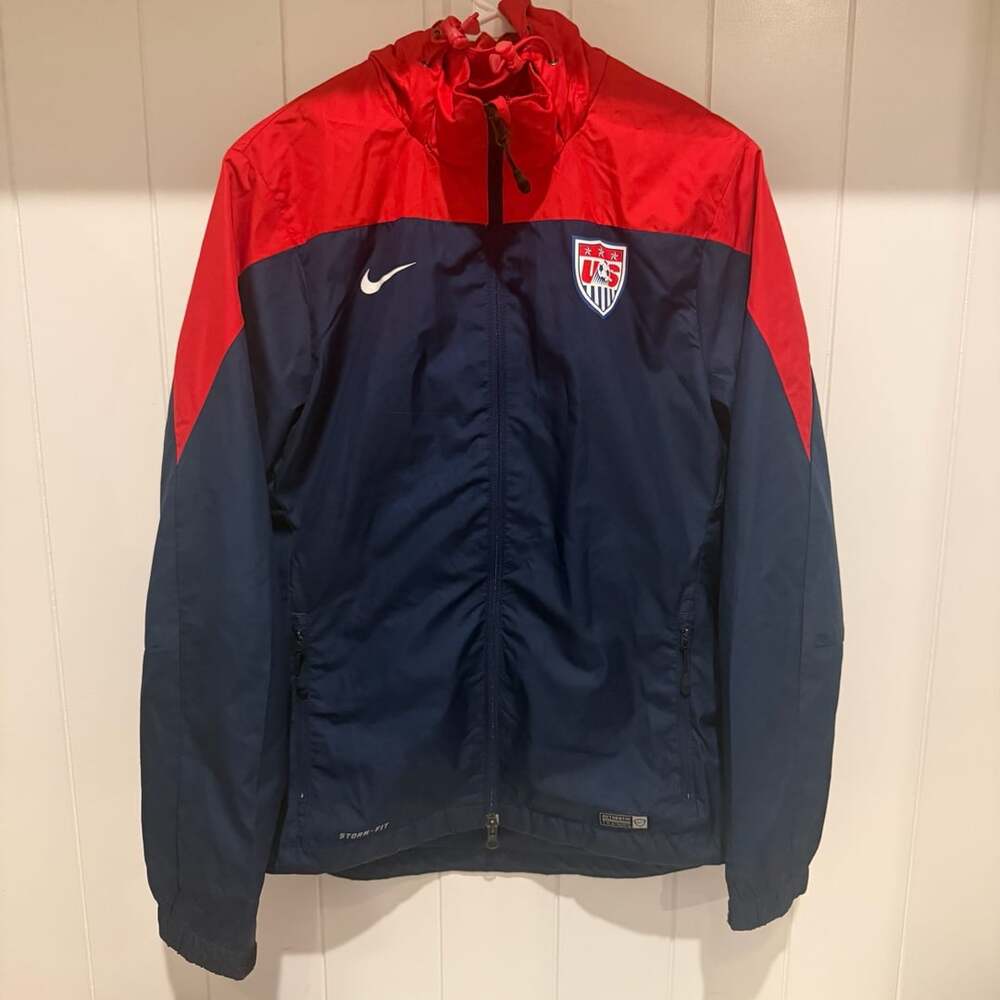 Nike US Soccer Storm-Fit Jacket Size S Blue Red USMNT